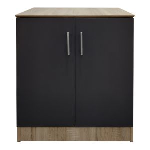 Шкаф за обувки за 6 чифта Souken в цвят Sonoma-тъмносив 60x40x80см