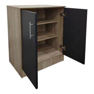 Шкаф за обувки за 6 чифта Souken в цвят Sonoma-тъмносив 60x40x80см