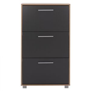 3-tier shoe cabinet, gray/sonoma color, Davina Hm2221.04, 62χ24χ110