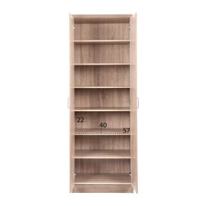 Shoe cabinet with 6 shelves 60x43x180.5 sonoma color Hm2379.02