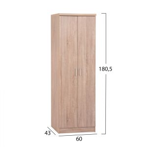 Shoe cabinet with 6 shelves 60x43x180.5 sonoma color Hm2379.02