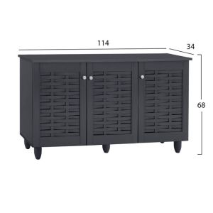 Shoe cabinet gray 114x34x68 Hm2211,10