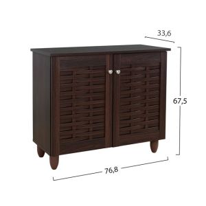 Shoe cabinet wenge color 76.8x33.6x67.5 Hm2208.01