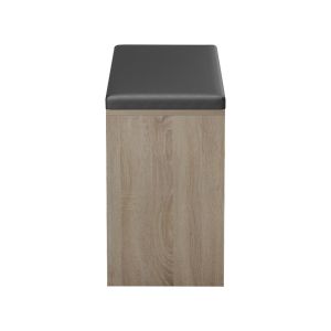 Шкаф за обувки-табуретка Deboule за 8 чифта обувки в цвят Sonoma-black 90x30x46см