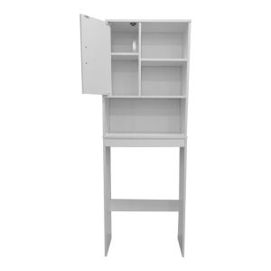 Tazien washing machine cabinet in white 60x24x168.5 cm
