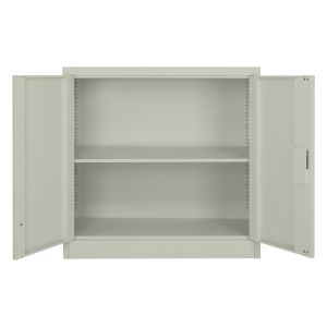 Metal cabinet Hm5960,11 with 3 storage compartments light gray 90x40x90cm