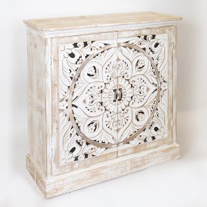 Provence wood cabinet, 2 doors with Design, 72x40x80