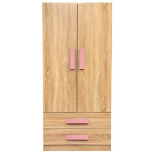 Шкаф с 2 врати Playroom Sonama-розов Hm335+hm336,02 80x50x180cm