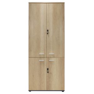 Wardrobe with 4 doors Lotus oak/dark gray 80x40.5x200cm