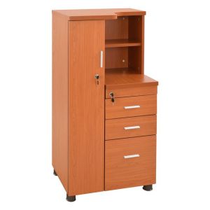Wardrobe with 4 doors and ceiling and 2 drawers, zebrano 120x42x241cm