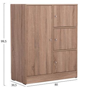 Шкаф с 4 места за съхранение Matin Hm2479.02 дъб сонама меламин 80x39.5x99.5hcm.