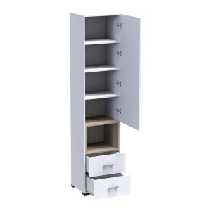 Tuscan cabinet in white lampshade 50x42x222.5cm