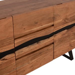 Шкаф-бюфет с 3 чекмеджета Alicia-a акация масив натурал 148x44x86 Cм Hm8475