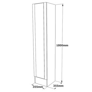 Xara column cabinet, sonoma color, 35.5x31.5x180cm