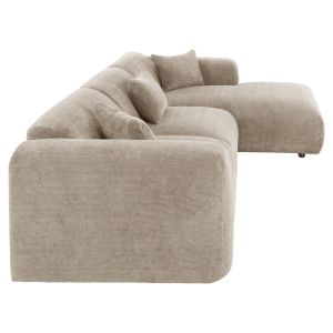Corner (right) sofa Bricken beige fabric 110-282x98-160x72hcm Hm3275,01r