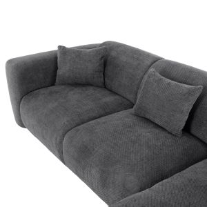 Corner (right) sofa Bricken fabric anthracite 110-282x98-160x72hcm Hm3275,04r
