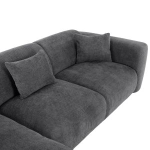 Corner (left) sofa Bricken Hm3275,04l anthracite fabric 110-282x98-160x72hcm