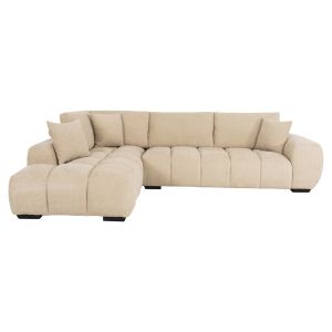Corner (left) sofa Coven fabric ecru 298x102-208x85hcm Hm3266,01l