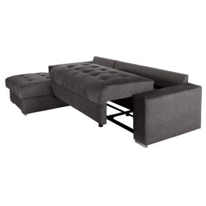 Corner (left) sofa bed with storage space Clancy Hm3281,02l anthracite fabric 308x181x92hcm