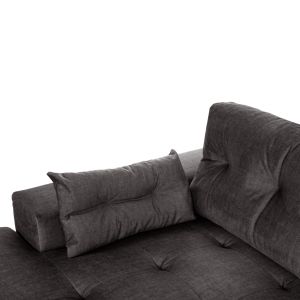 Corner (left) sofa bed with storage space Clancy Hm3281,02l anthracite fabric 308x181x92hcm