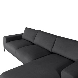 Ъглов диван (десен) Noa дамаска антрацит 288x90-157x67-80hcm ,02r, Hm3278