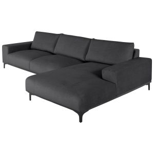 Ъглов диван (десен) Noa дамаска антрацит 288x90-157x67-80hcm ,02r, Hm3278
