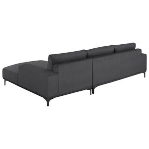 Ъглов диван (десен) Noa дамаска антрацит 288x90-157x67-80hcm ,02r, Hm3278