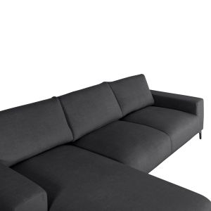 Ъглов диван (ляв) Noa дамаска антрацит 288x90-157x67-80hcm ,02l, Hm3278