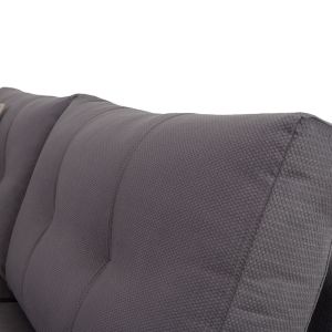 Corner sofa Boston with textile fabric, dark gray/dark green, 280x225x90cm
