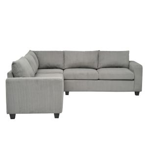 Ъглов диван Calder Hm3286.01 сив плат 254x254x90 (седалка)x91всм.
