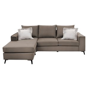 Corner sofa Fabulous reversible in mocha-cream fabric 240x165x95cm