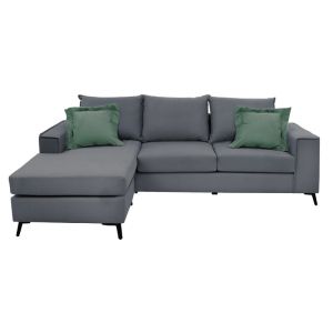 Corner sofa Fabulous reversible fabric in dark gray 240x165x95cm