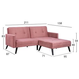 Corner sofa Livia with stool Hm3151,02