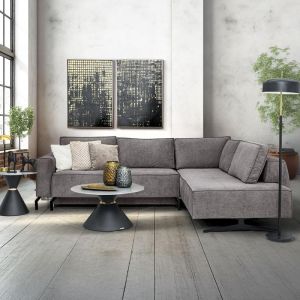 Corner sofa Madrid gray color 290x210x110cm