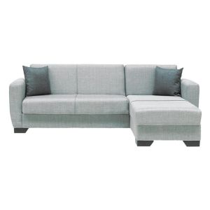 Corner sofa New Dolce light gray with gray pillows 240x146x85cm