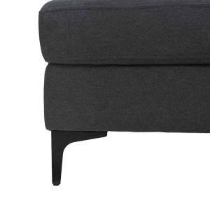 Corner sofa Slim dark gray with two pillows