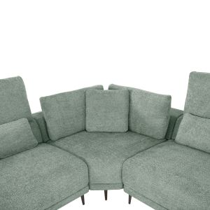 Ъглов диван Symmetry цвят мента - крака антрацит 314x236x90-102hcм Hm3269
