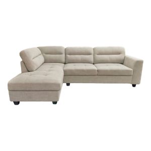 Corner sofa right Camile beige fabric 270x174x95cm