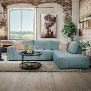 Corner sofa right Carmen mint color 304x242x89cm