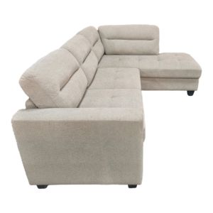 Corner sofa left Camile beige fabric 270x174x95cm
