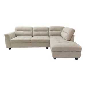 Corner sofa left Camile beige fabric 270x174x95cm