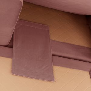 Portofino 2-Piece Corner Sofa with Pink Stain-Resistant Fabric