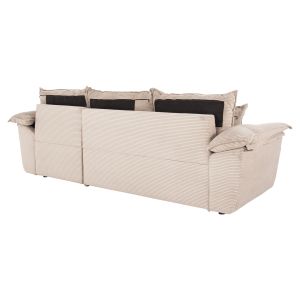 Corner sofa bed Aldo right corner with storage space beige fabric 256x91-159x87hcm Hm3276,01r