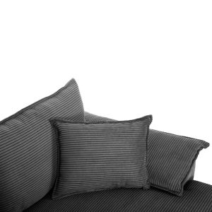 Corner sofa bed Aldo with storage space textile fabric anthracite color 256x91-159x87hcm Hm3276,02r