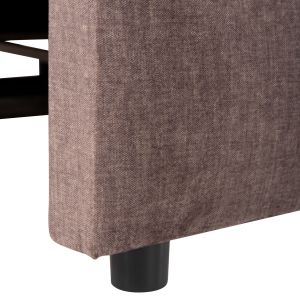 Corner sofa bed with storage space Clancy Hm3281,03r brown fabric 308x181x92hcm