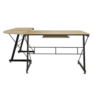Corner office, sonoma with metal frame 158χ120χ74cm Hm2127,01