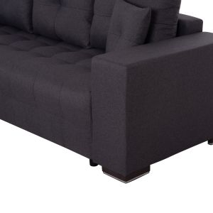 Ъглов разтегателен диван с място за съхранение Trendston Hm3302.01l сив плат 298x177x95всм.