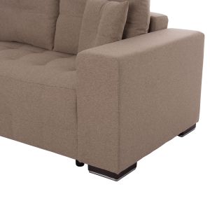Ъглов разтегателен диван с място за съхранение Trendston Hm3302.03l бежов плат 298x177x95всм.