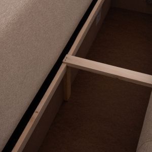 Ъглов разтегателен диван с място за съхранение Trendston Hm3302.03r бежов плат 298x177x95всм.