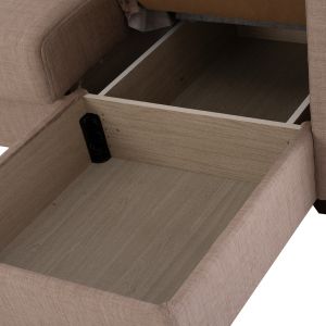 Corner reversible sofa bed in beige Hm3244,04
